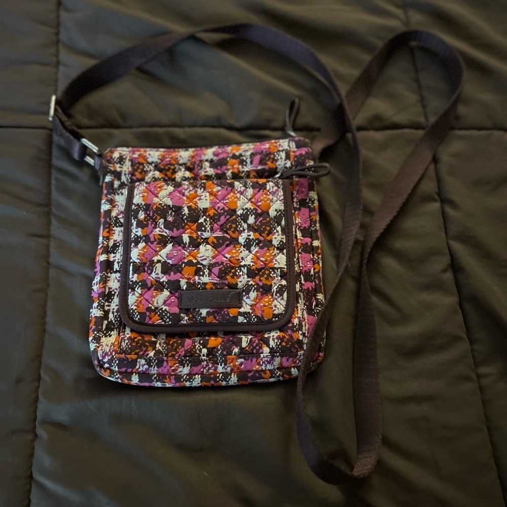 Vera Bradley Vibrant Purple and Orange Crossbody Bag